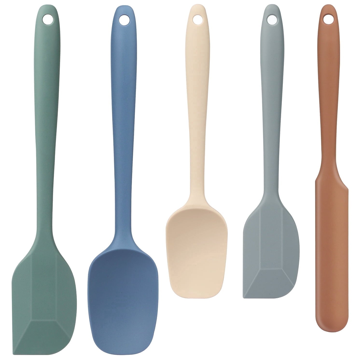 Premium Silicone Food Grade Silicone Rubber Spatula Set, 5 Pcs Kithen Cooking Mixing Utensil Set, BPA-Free High Heat Resistant... - Heat-Resistant Silicone Cooking Spatula Turner - Default Title