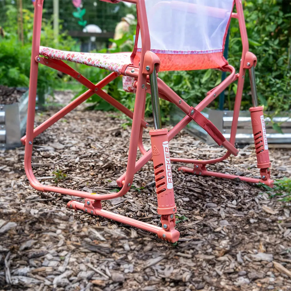 Premium All-Weather Freestyle Rocker Elite - Choice 460 - Heavy-Duty Kickback Rocker with Beverage Holder Detail