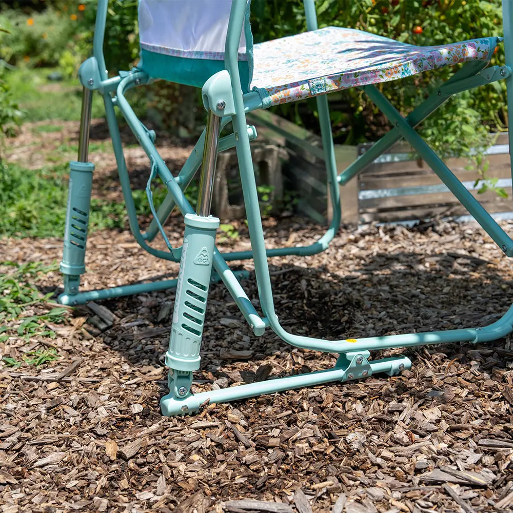 Premium All-Weather Freestyle Rocker Elite - Choice 460 - Heavy-Duty Kickback Rocker with Beverage Holder Detail