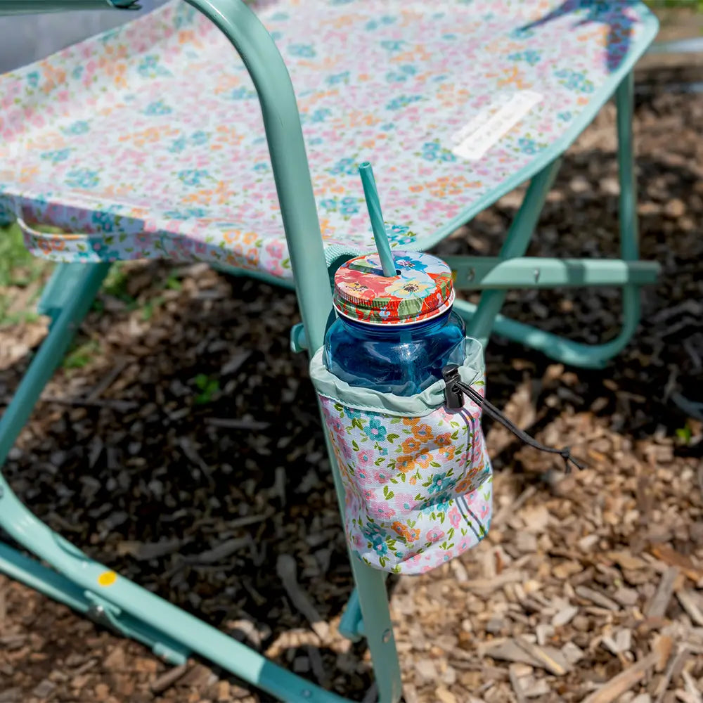 Premium All-Weather Freestyle Rocker Elite - Choice 460 - Heavy-Duty Kickback Rocker with Beverage Holder Detail