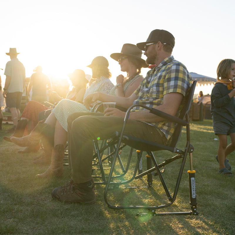 Patented Spring-Action Freestyle Rocker XL - Choice 552 - Heavy-Duty Kickback Rocker with Beverage Holder Detail