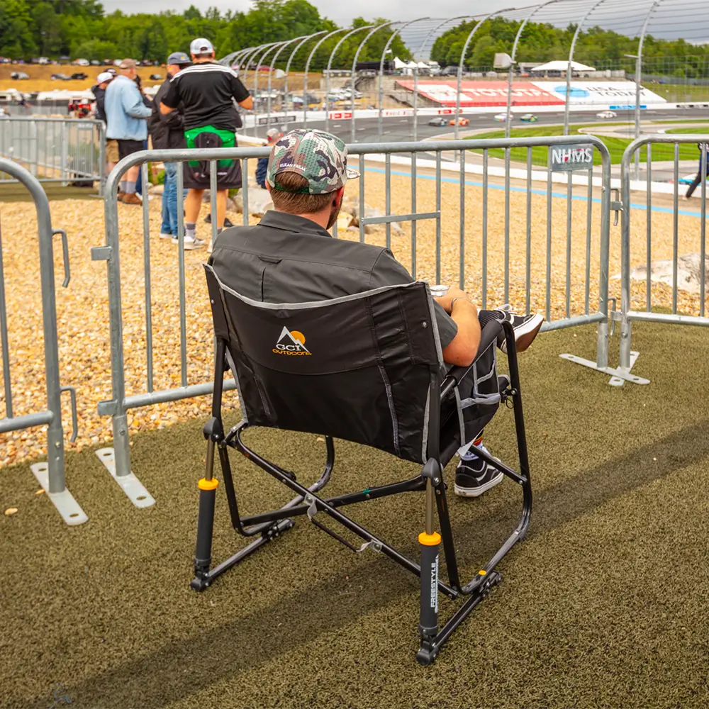 Patented Spring-Action Freestyle Rocker XL - Choice 552 - Heavy-Duty Kickback Rocker with Beverage Holder Detail