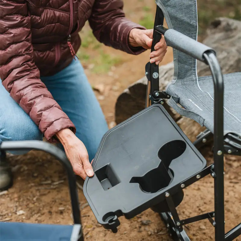 Smooth Motion Freestyle Rocker with Side Table - Choice 853 - Patented Spring-Action Rocking Chair for Camping Detail