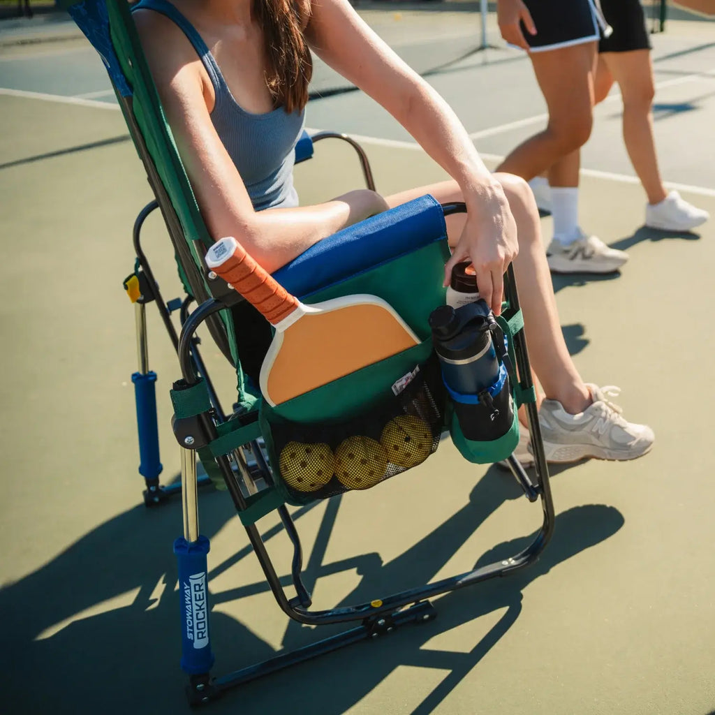 Luxury Camp Stowaway Rocker - Choice 794 - RoadTrip Rocker Smooth Motion Camp Chair Detail
