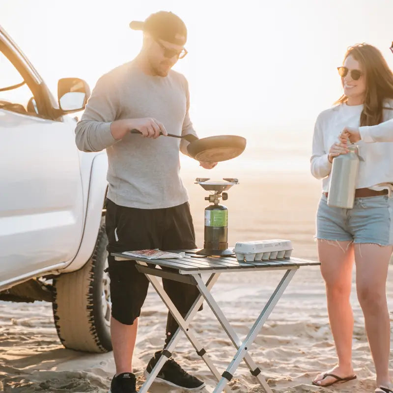 Slim-Fold Compact Camp Table 25 - Choice 214 - Multi-Functional Heavy-Duty Grilling Table Counter Detail