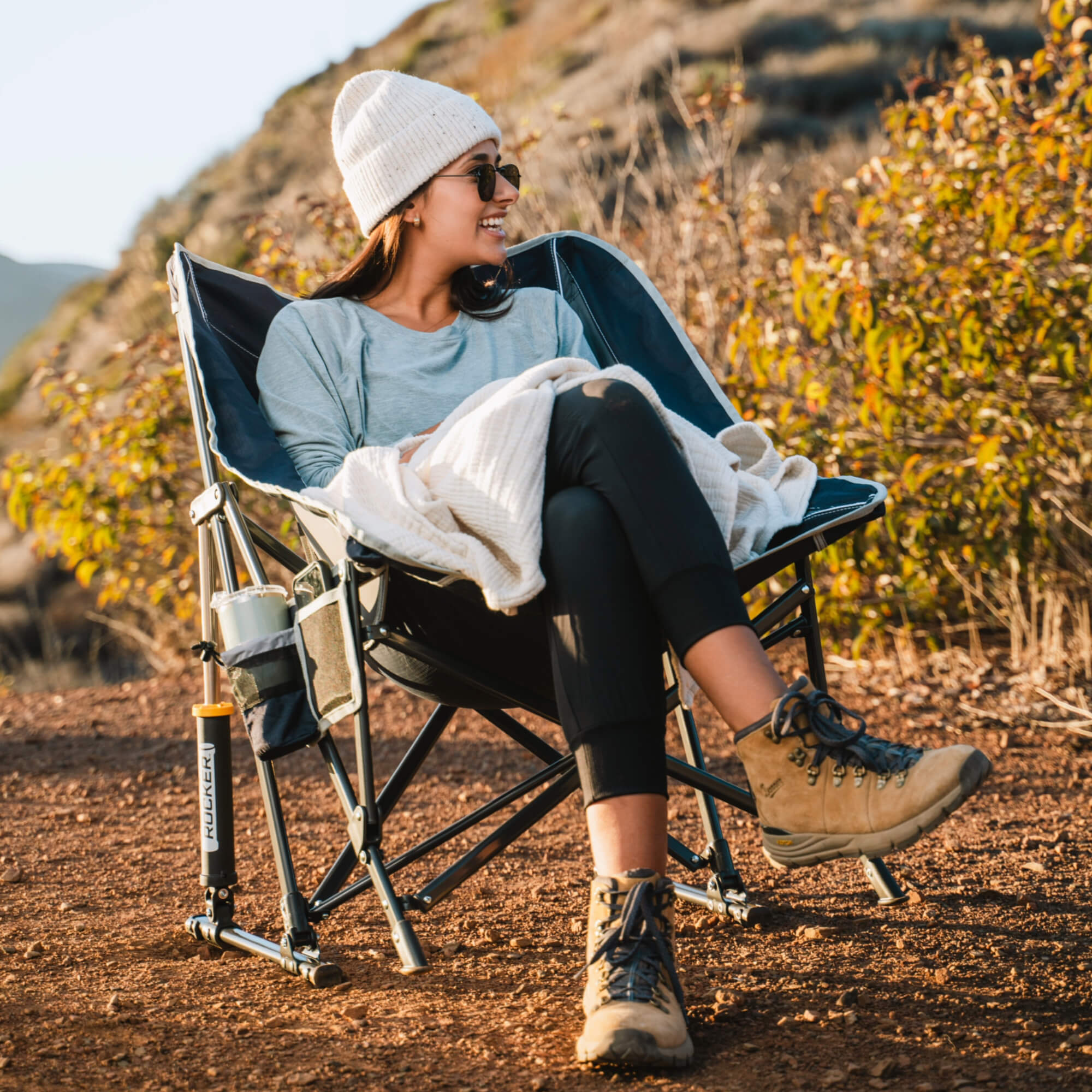 Heavy-Duty Freestyle Pod Rocker - Choice 933 - RoadTrip Rocker Smooth Motion Camp Chair Detail