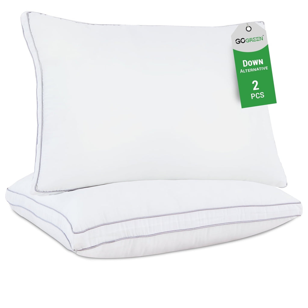 Orthopedic Support 2 Pack Pillows for Bed, Standard Size Pillows Insert for Side and Back Sleepers, Soft Down Alternative Microfiber Fil... - Orthopedic Shredded Foam Bed Pillow Set - Default Title
