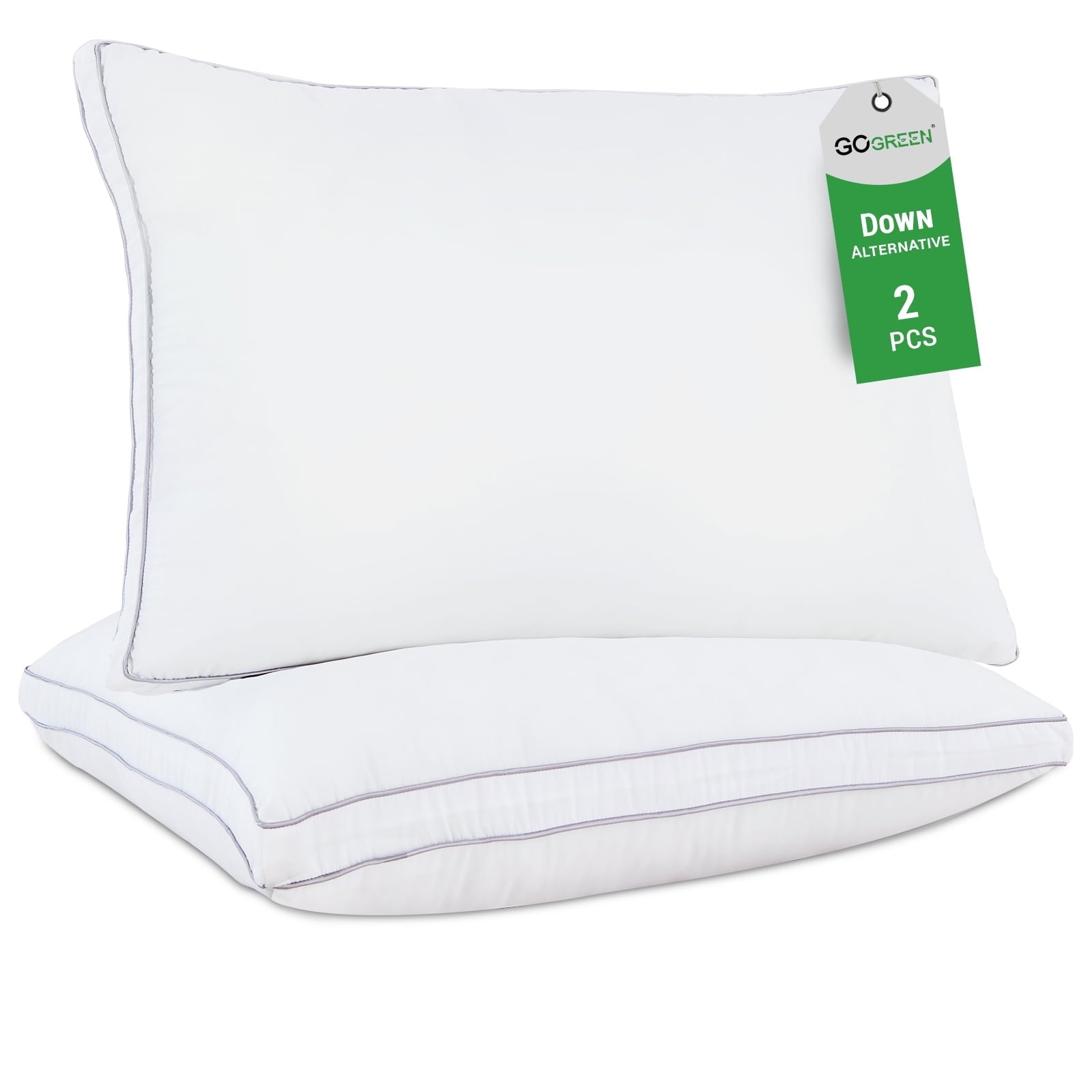 Orthopedic Support 2 Pack Pillows for Bed, Standard Size Pillows Insert for Side and Back Sleepers, Soft Down Alternative Microfiber Fil... - Orthopedic Shredded Foam Bed Pillow Set - Default Title