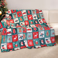 Decorative Knitted Cozy Blanket Printed Blanket Throw Christmas Blanket - 300 GSM Fleece Blanket Throw Size Blanket for Home Decoration,... - Lightweight Plush Warm Blanket for All Seasons - Default Title