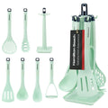 Premium Silicone Kitchen Utensil Set 7 Piece | Cooking Utensil set Slotted turner, Ladle Skimmer, Pasta Server, Potato Masher, S... - Premium Stainless Steel Cooking Utensil for Non-Stick Pots - Default Title