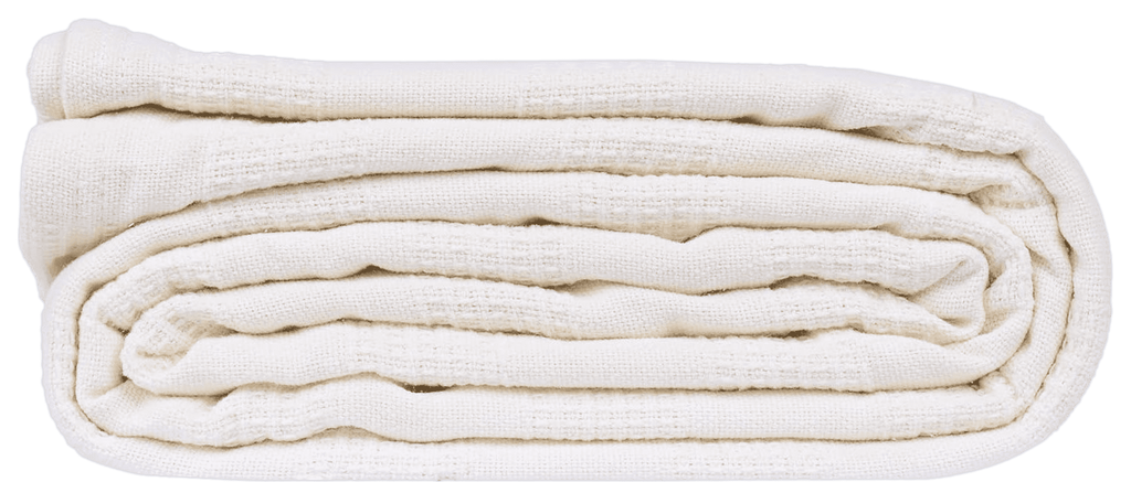 Reversible Sherpa Hospital Thermal Blanket Throw Snag Free | 100% Cotton | Twin 66"x90" | White (1) - Lightweight Plush Warm Blanket for All Seasons - Default Title