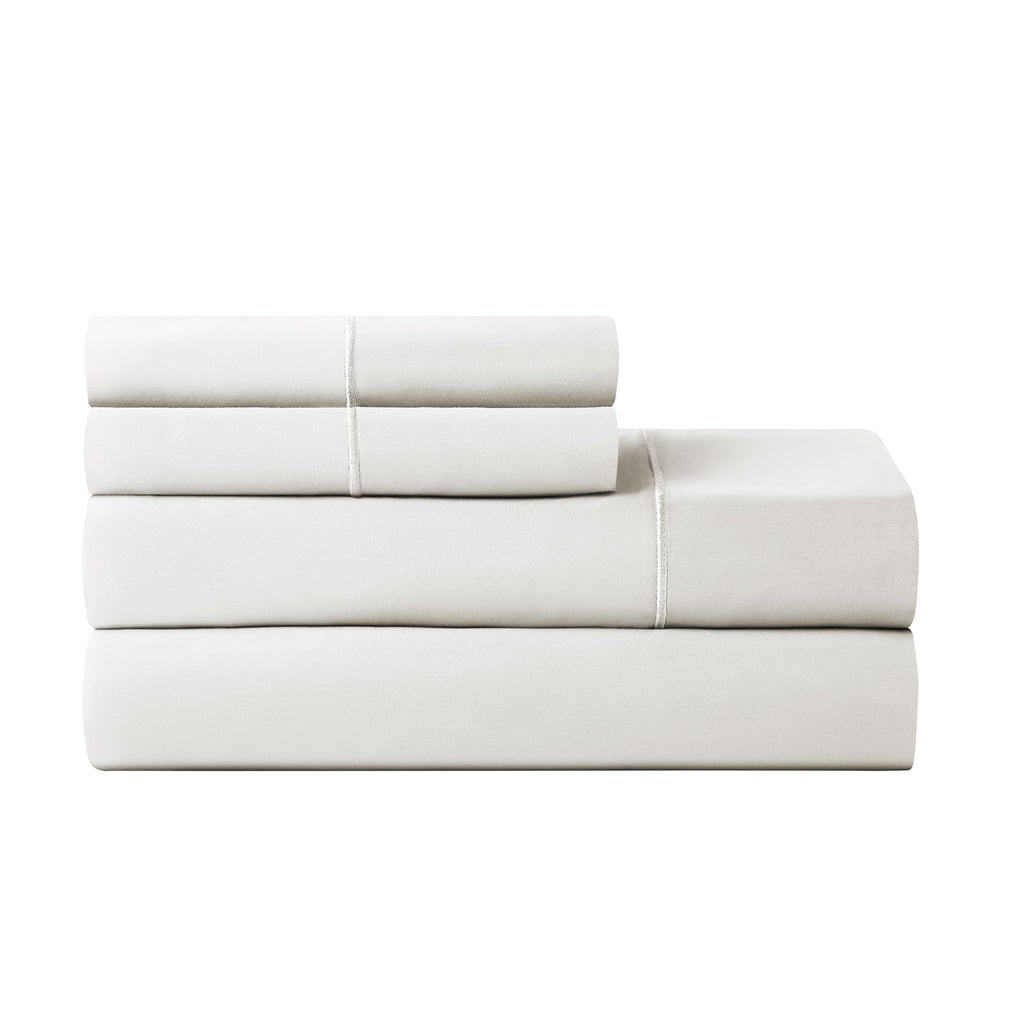 Ultra-Soft 4-Piece 600 Thread Count White Egyptian Cotton Adult Bed Sheet Set, King - Deep Pocket - Luxury Bed Sheet Set with Deep Pockets - Default Title