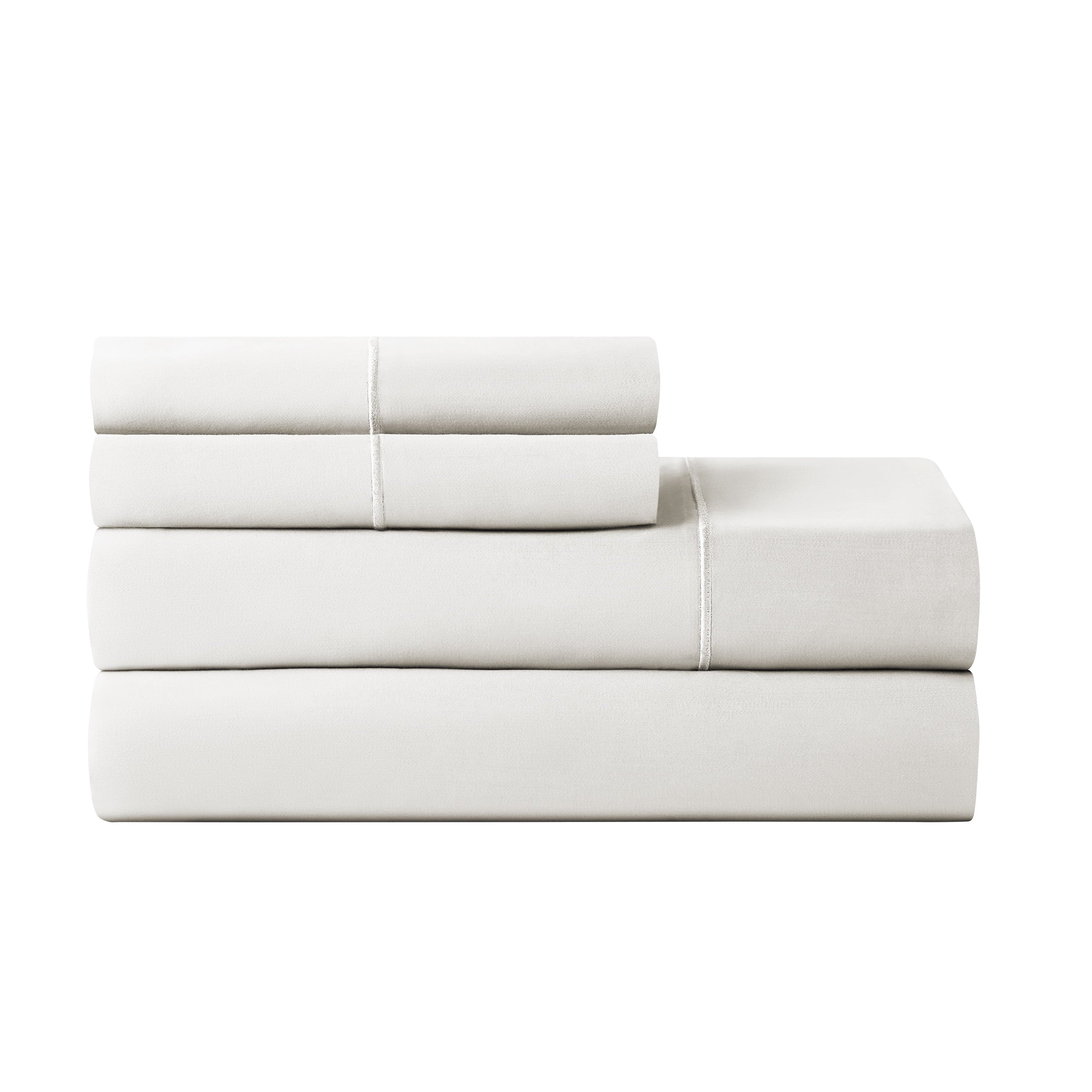 Ultra-Soft 4-Piece 600 Thread Count White Egyptian Cotton Adult Bed Sheet Set, King - Deep Pocket - Luxury Bed Sheet Set with Deep Pockets - Default Title
