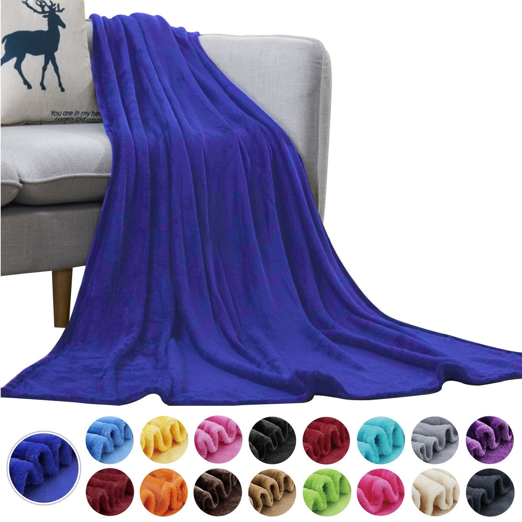 Reversible Sherpa Large Navy Fleece Throw Blankets, Throw Size Soft Fuzzy Blanket for Women Men and s, All Season Lightweight Microfibe... - Lightweight Plush Warm Blanket for All Seasons - Default Title