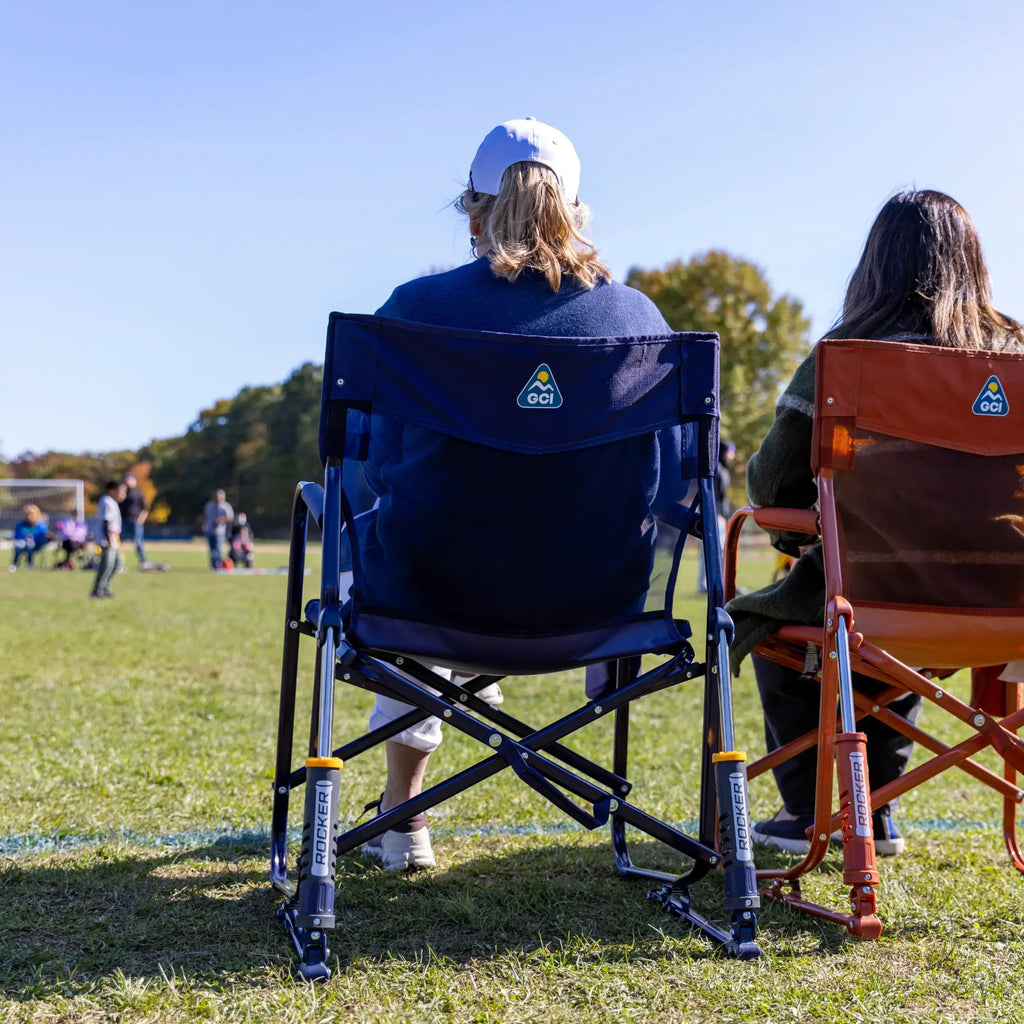 Premium All-Weather Freestyle Rocker Elite - Choice 460 - Heavy-Duty Kickback Rocker with Beverage Holder Detail