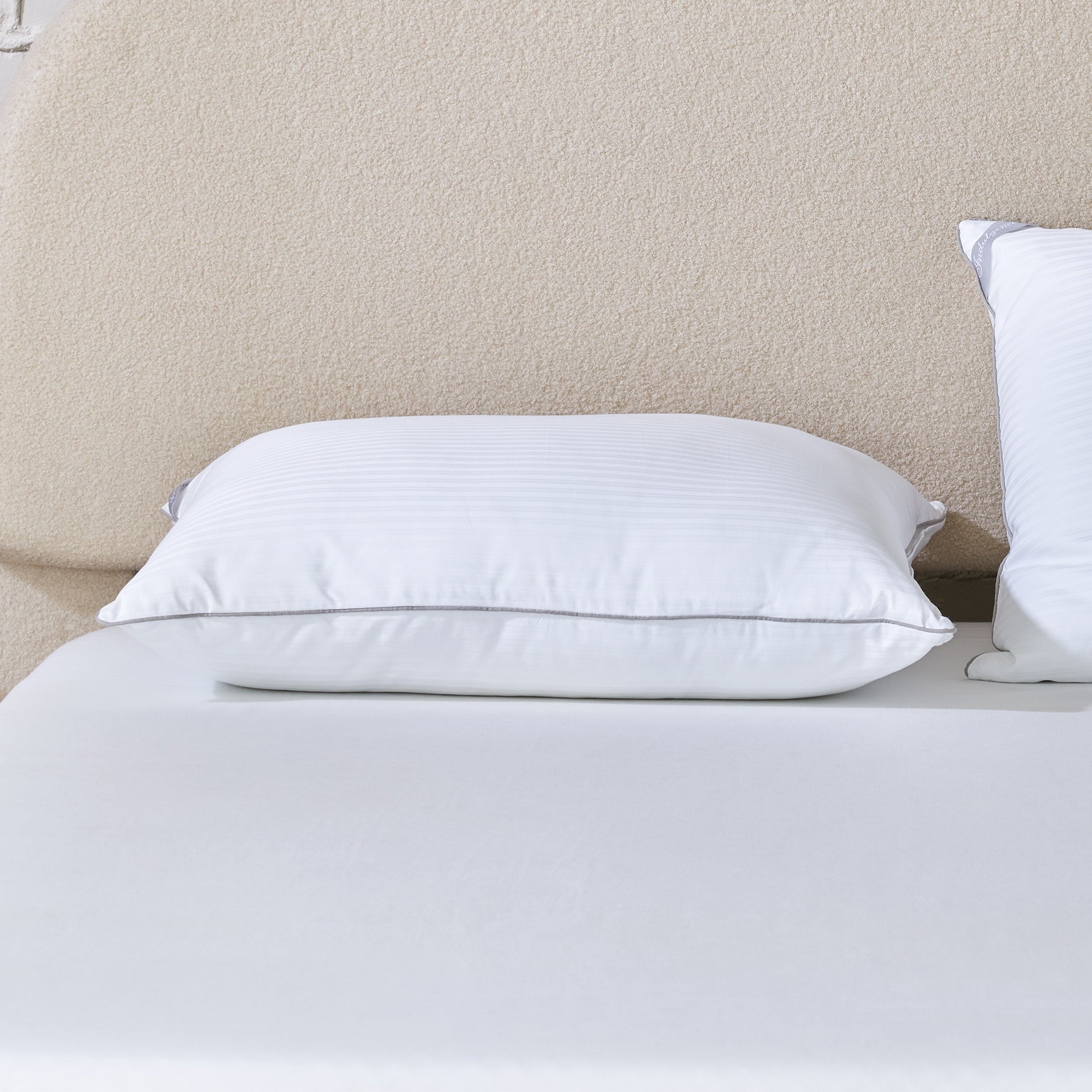 Orthopedic Support Down Alternative Bed Pillow, Standard/Queen - Ergonomic Memory Foam Pillow for Neck Pain Support - Default Title