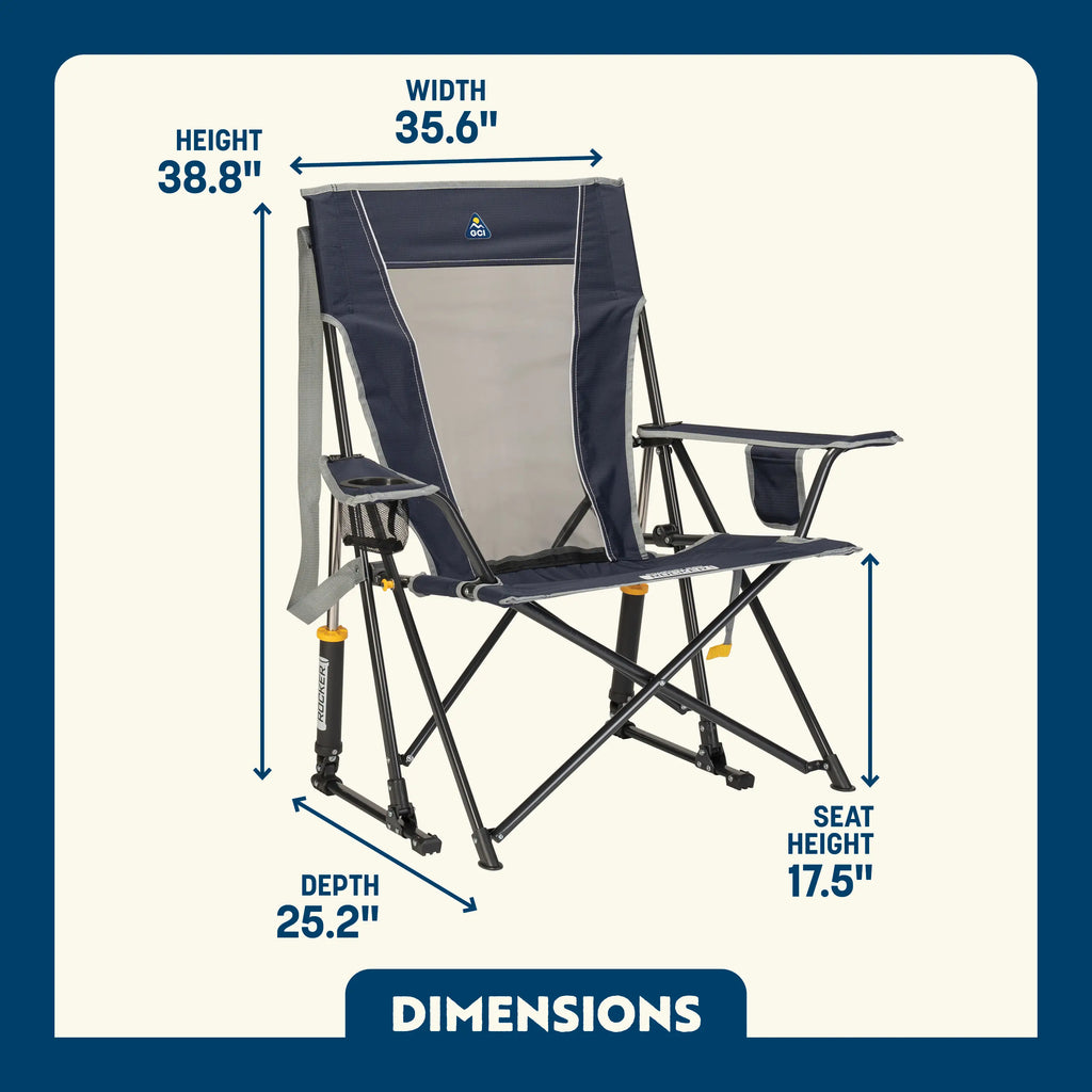 Smooth Motion Comfort Pro Rocker - Choice 375 - Patented Spring-Action Rocking Chair for Camping Detail