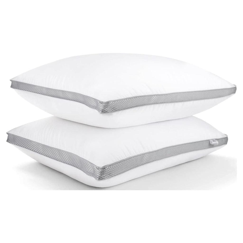 Hotel Collection 2 Pack Cotton Down Alternative Pillows,Queen Size Bed Pillows Gusseted Hypoallergenic - Hotel Quality Plush Sleeping Pillows - Default Title