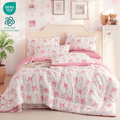 Fluffy Down Alternative Pink Bowknot Girls Comforter Set Twin Size, 3 Pieces Bows Princess Style Bedding Set for Girls for All Season - Hypoallergenic Ultra-Fluffy Quilt for Winter - Default Title