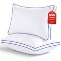 Ergonomic Memory Foam Pillows Queen Size Set of 2 Bed Pillows 2 Pack Down Alternative Hotel Pillows for Side Sleepers and Back Sleepers Gus... - Orthopedic Shredded Foam Bed Pillow Set - Default Title