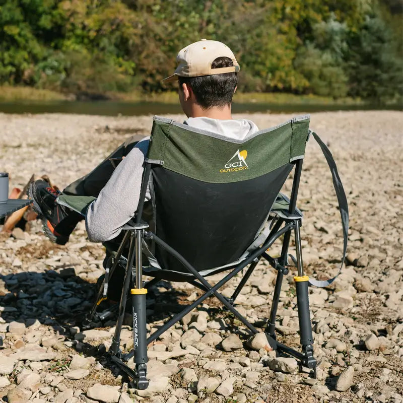 Heavy-Duty Freestyle Kickback Rocker - Choice 345 - Freestyle Rocker Portable Outdoor Folding Chair Detail