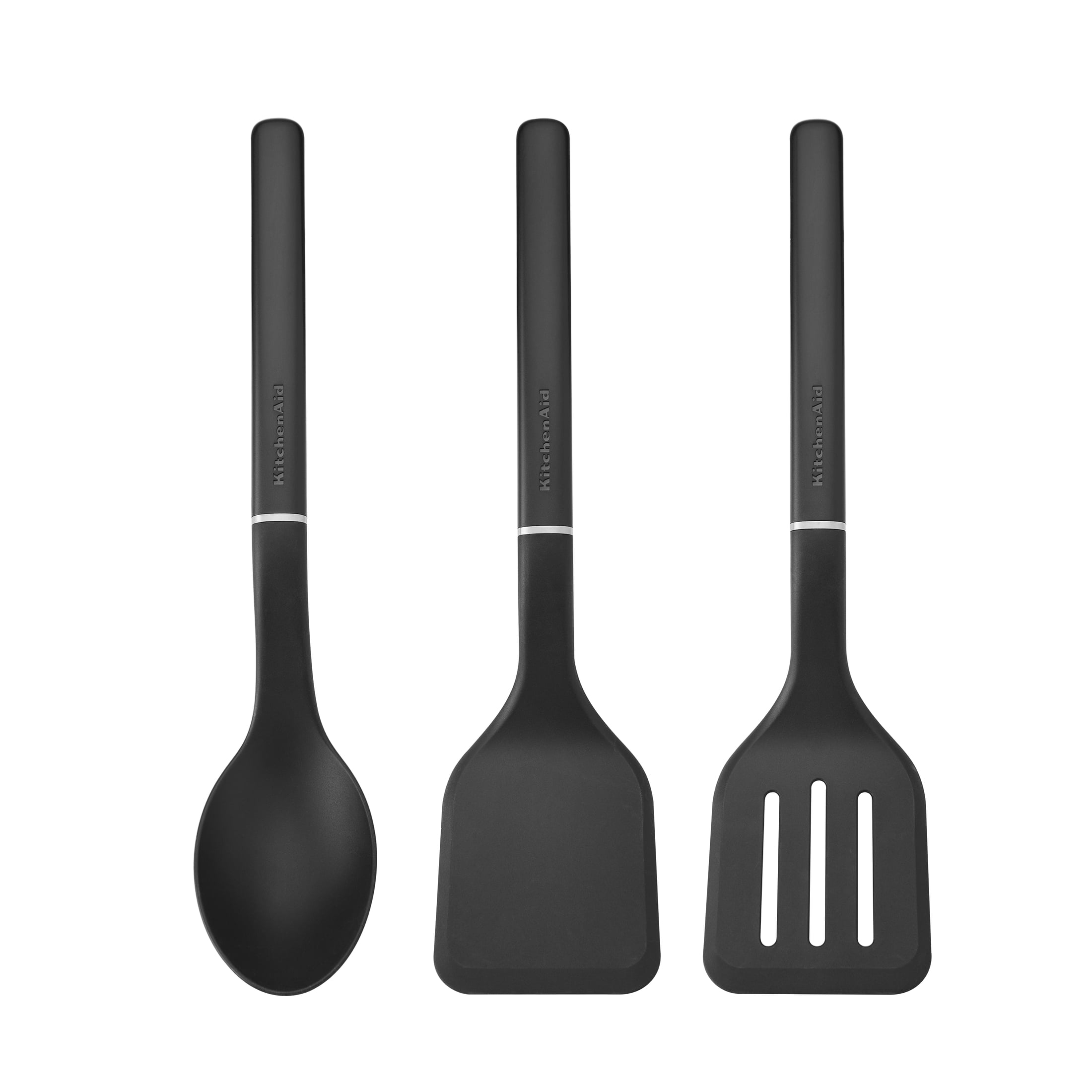 Heavy Duty 3-Piece Cooking Utensils Set with Ergonomic Handles, Black - Heavy Duty Stainless Steel Kitchen Shears - Default Title