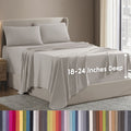 Premium Egyptian Cotton Extra Deep Pocket Full Sheets Set, 4 Piece, Fits 18"-24" Mattress, Breathable & Extra Soft Bed Sheets, Linen - Premium Ultra-Soft Pillowcase Pair for Sleeping - Default Title