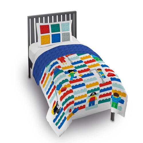All-Season Kids 2 Piece Multicolor Reversible Comforter and Pillowcase Bedding Set, Twin/Full - Luxurious Quilted Duvet Cover Set - Default Title