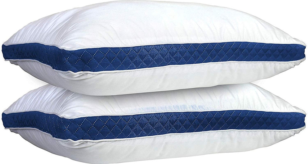 Ergonomic Memory Foam Gusseted Quilted Bed Pillows - Set of 2 Premium Bed Pillows for Side Sleepers and Back Sleepers - 2 Pack (King Size, Na - Decorative Throw Pillow Cushion for Sofa & Bed - Default Title