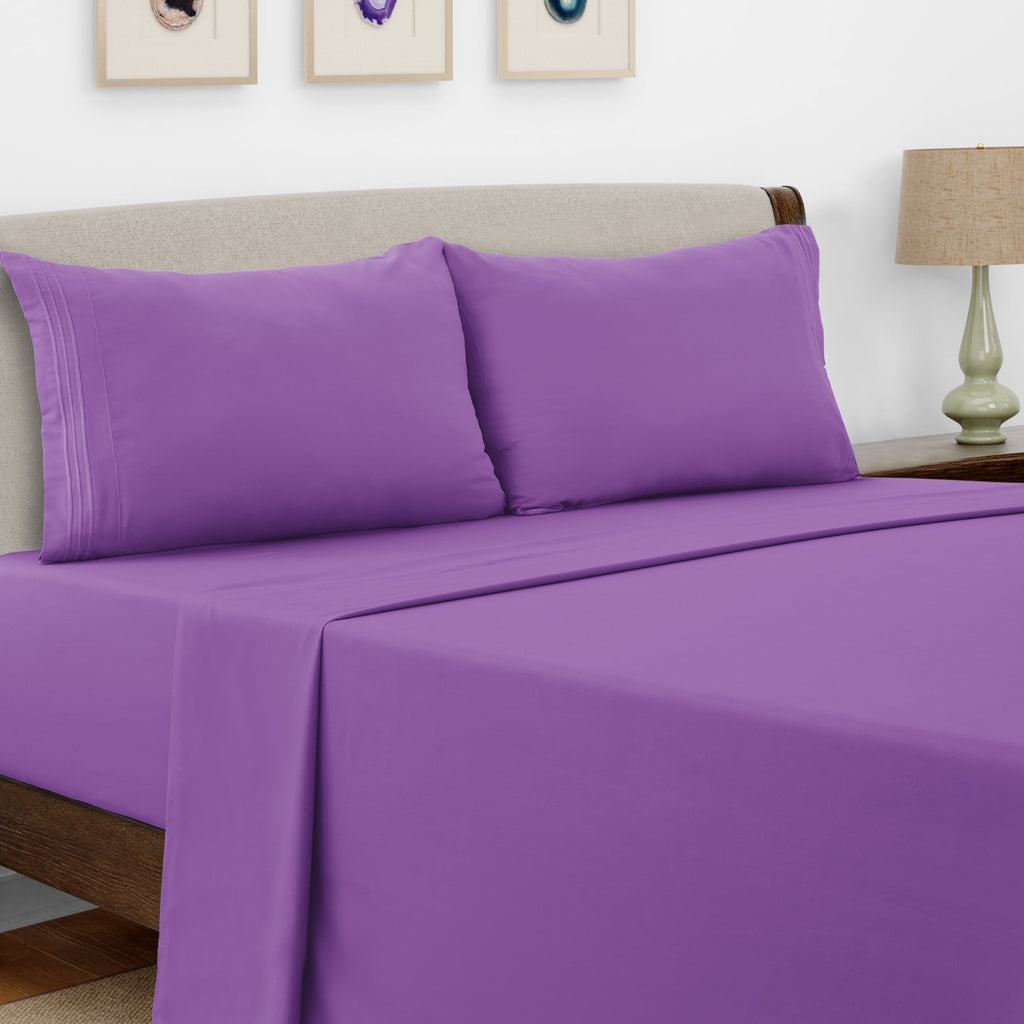 Ultra-Soft Queen Size Sheets Set Brushed Microfiber High GSM, 4 Piece Sheet Set Upto 16 Inches Deep Pocket Bedding Sheets & Pillow - Luxury Bed Sheet Set with Deep Pockets - Default Title
