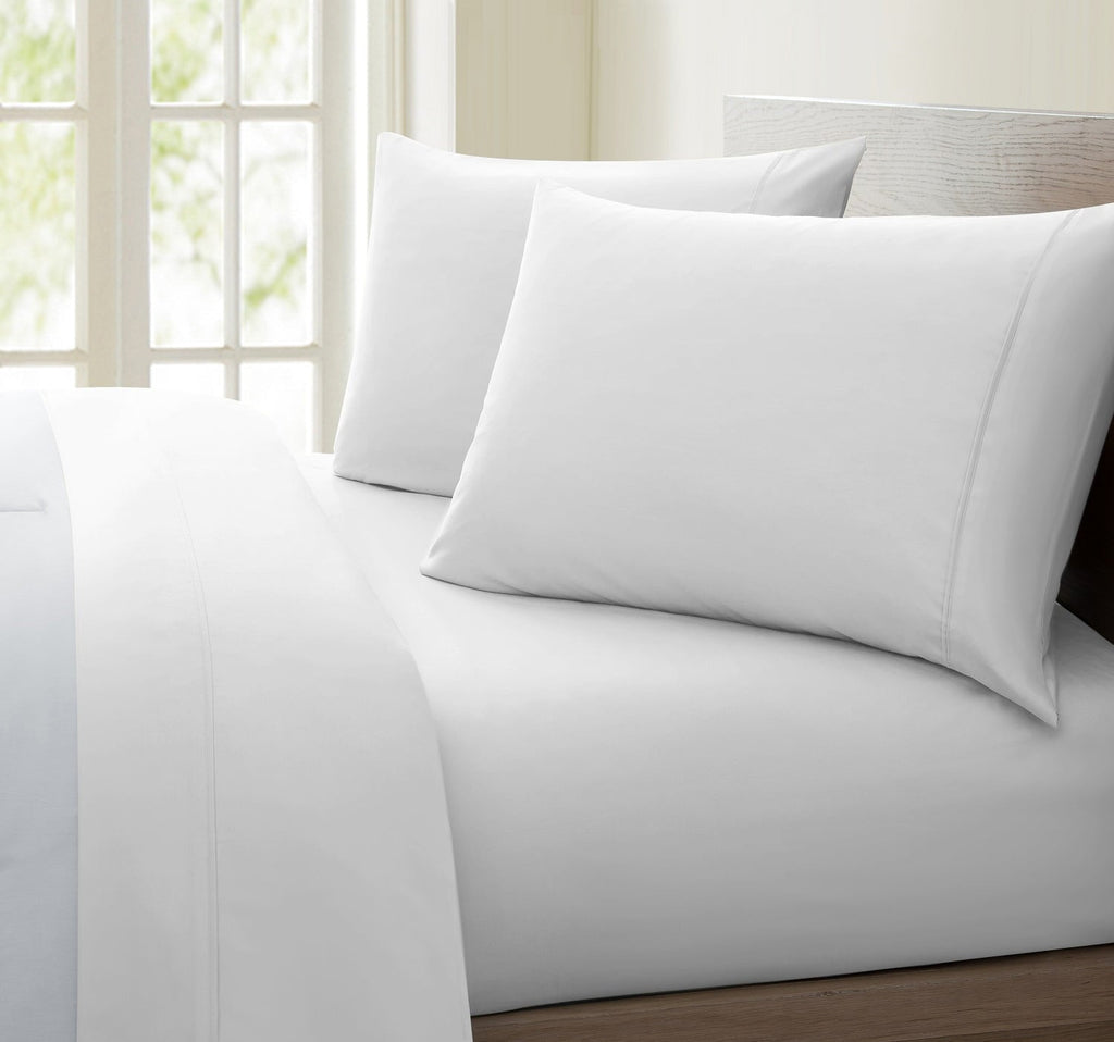 Breathable Luxury Luxurious Collection 1000 Thread Count 100% Cotton Bed Sheet Set (Twin XL, White) - Cooling Hotel Quality Bedding Sheets and Pillowcases - Default Title