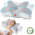 Decorative Plump Memory Foam Pillow for Neck Pain Relief Cervical Sleepers Standard/Queen Gray - Orthopedic Shredded Foam Bed Pillow Set - Default Title