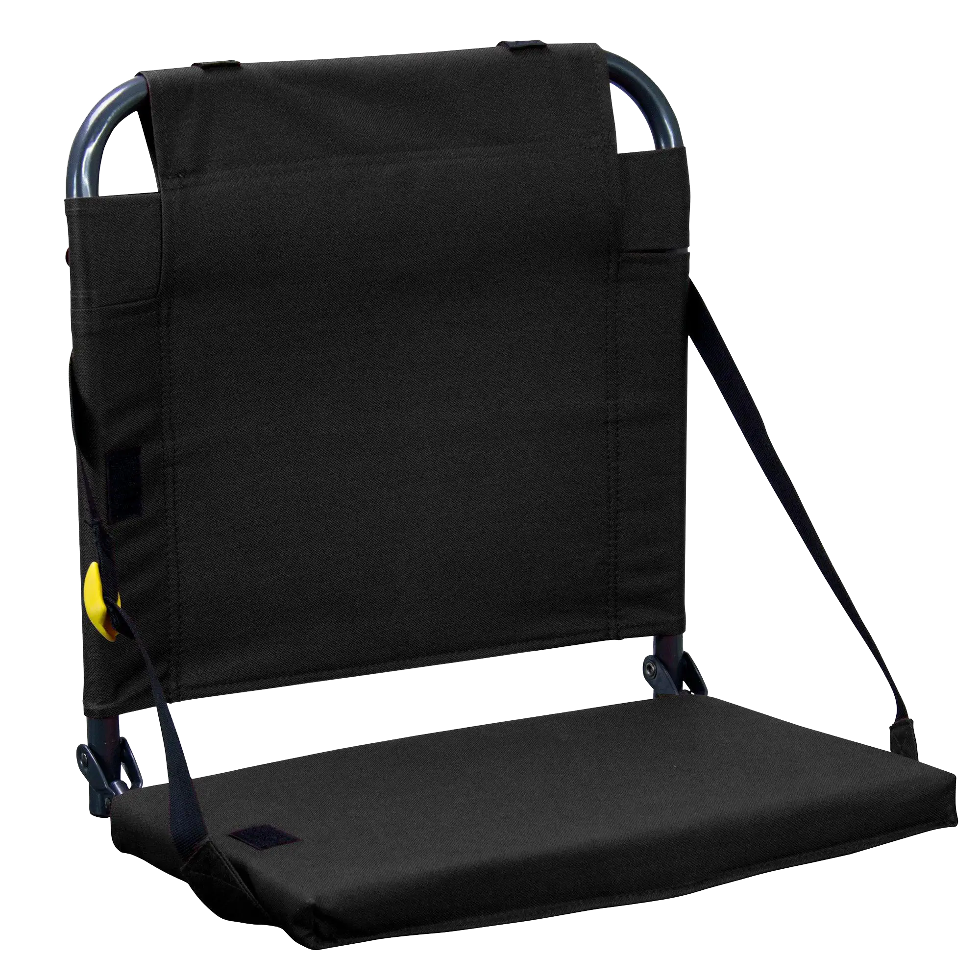 Compact Cushion BleacherBack - Choice 696 - Bleacher-Friendly Stadium Chair with Back Support - Black