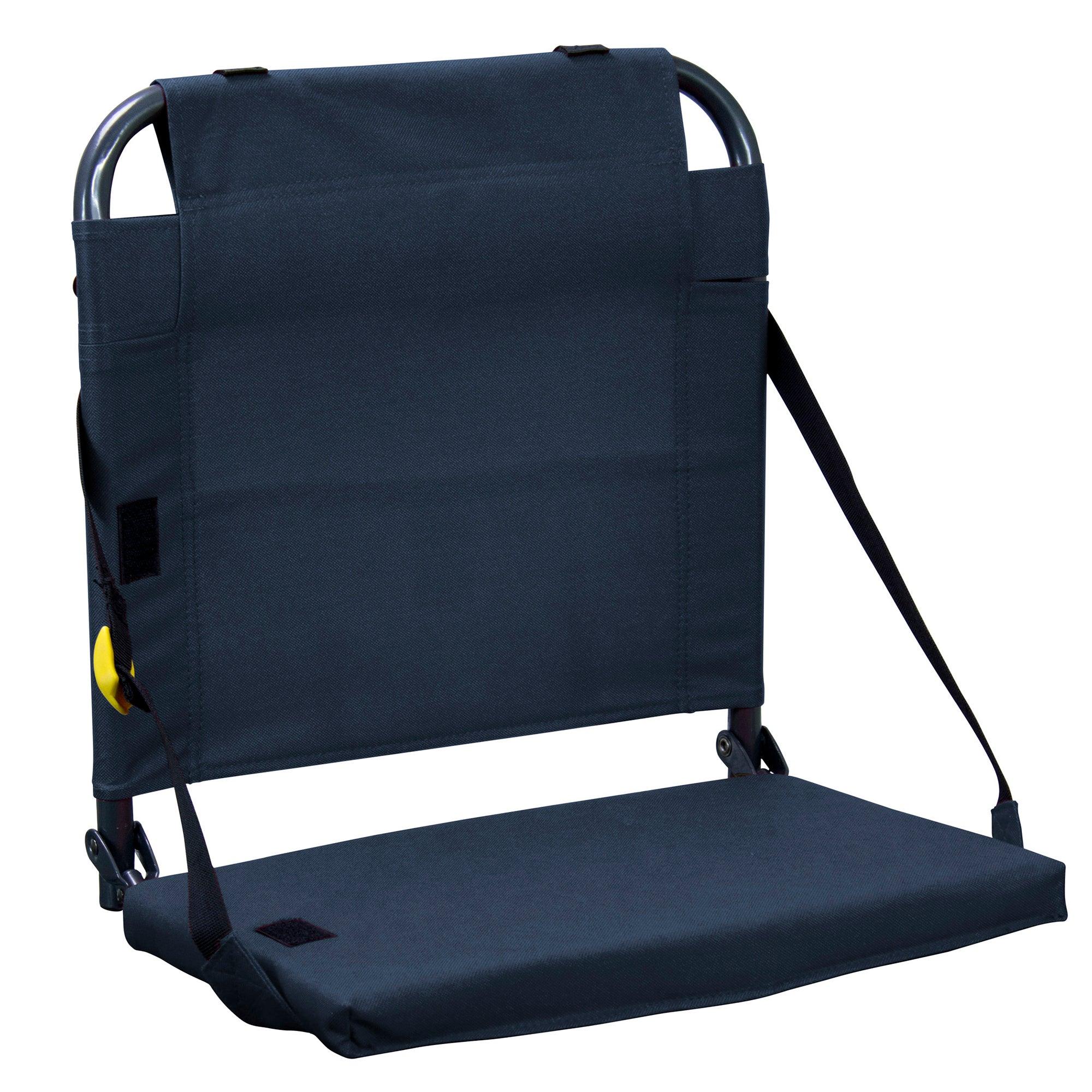 Compact Cushion BleacherBack - Choice 696 - Bleacher-Friendly Stadium Chair with Back Support - Navy