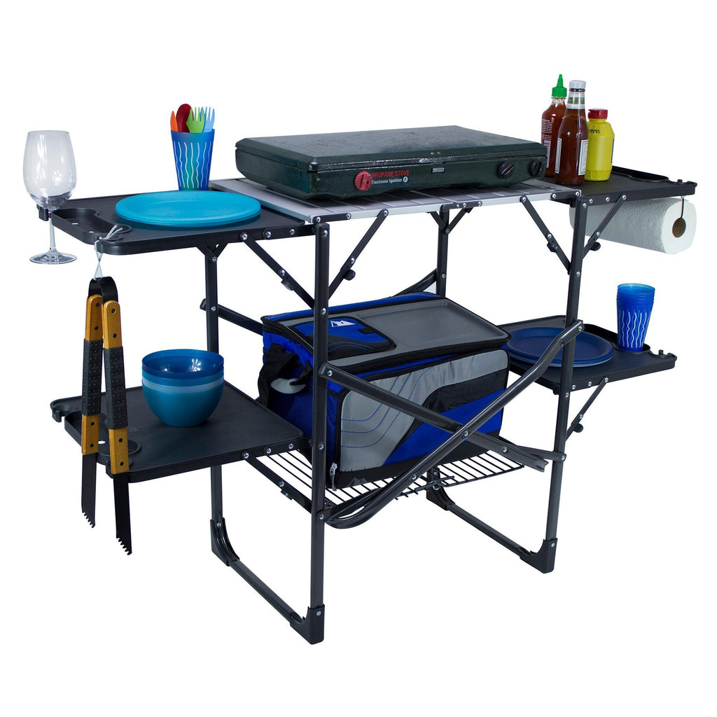 Portable Culinary Slim-Fold Cook Station - Choice 575 - Heat-Resistant Over-Fire Grill Rack for Camping Detail