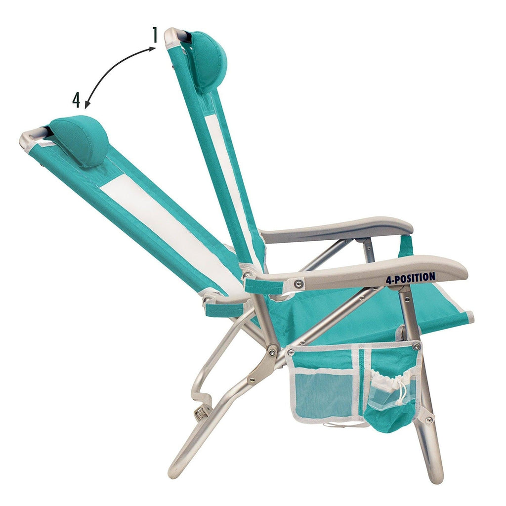 Low-Profile Bi-Fold Beach Chair - Choice 601 - Rust-Resistant Aluminum Sand-Friendly Lounge Chair Detail