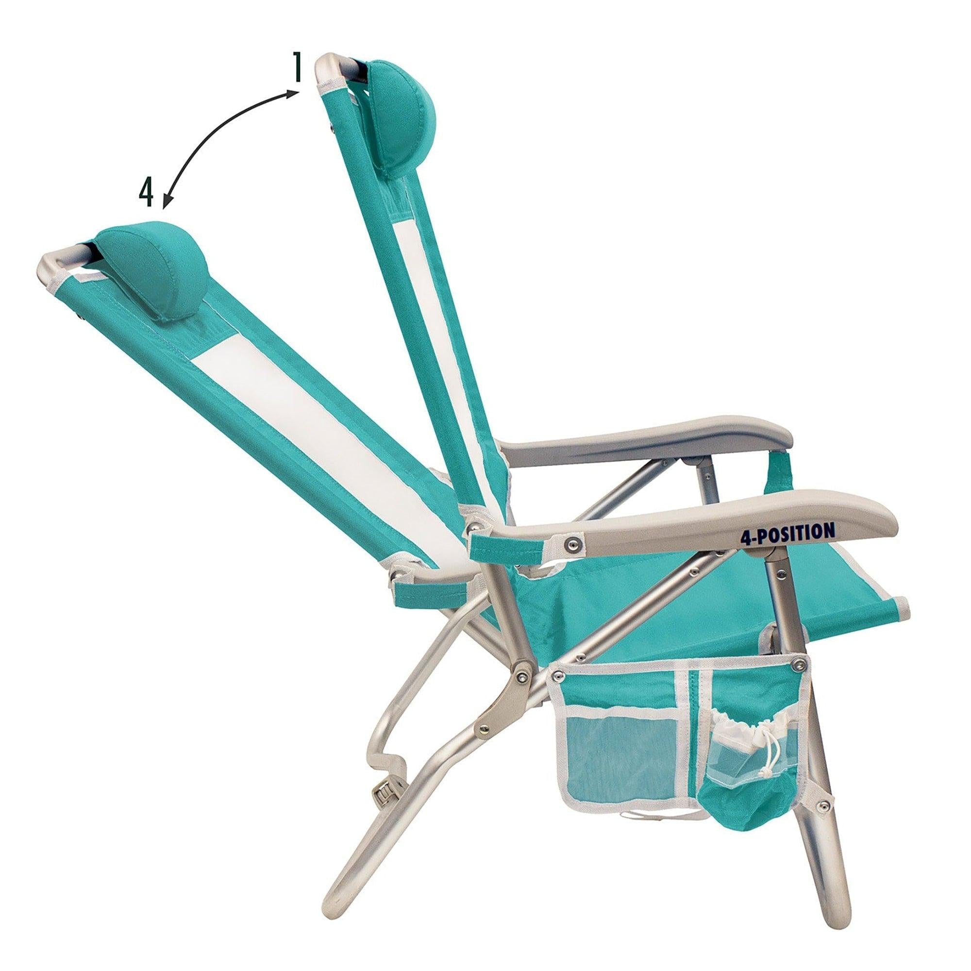 Low-Profile Bi-Fold Beach Chair - Choice 601 - Rust-Resistant Aluminum Sand-Friendly Lounge Chair Detail