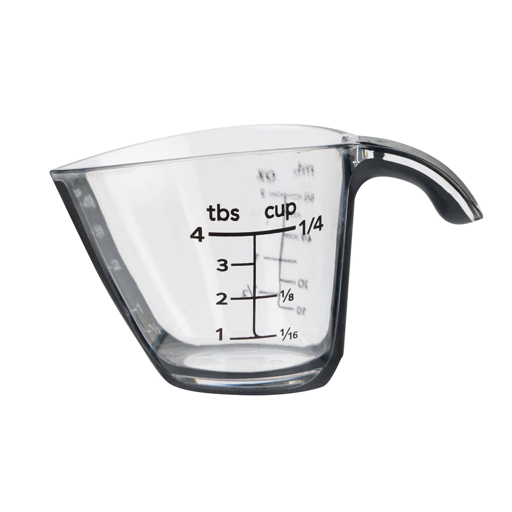Time-Saving 1/4C Plastic Mini Measuring Cup, Black/Transparent - Multi-Functional Manual Food Chopper & Slicer - Default Title