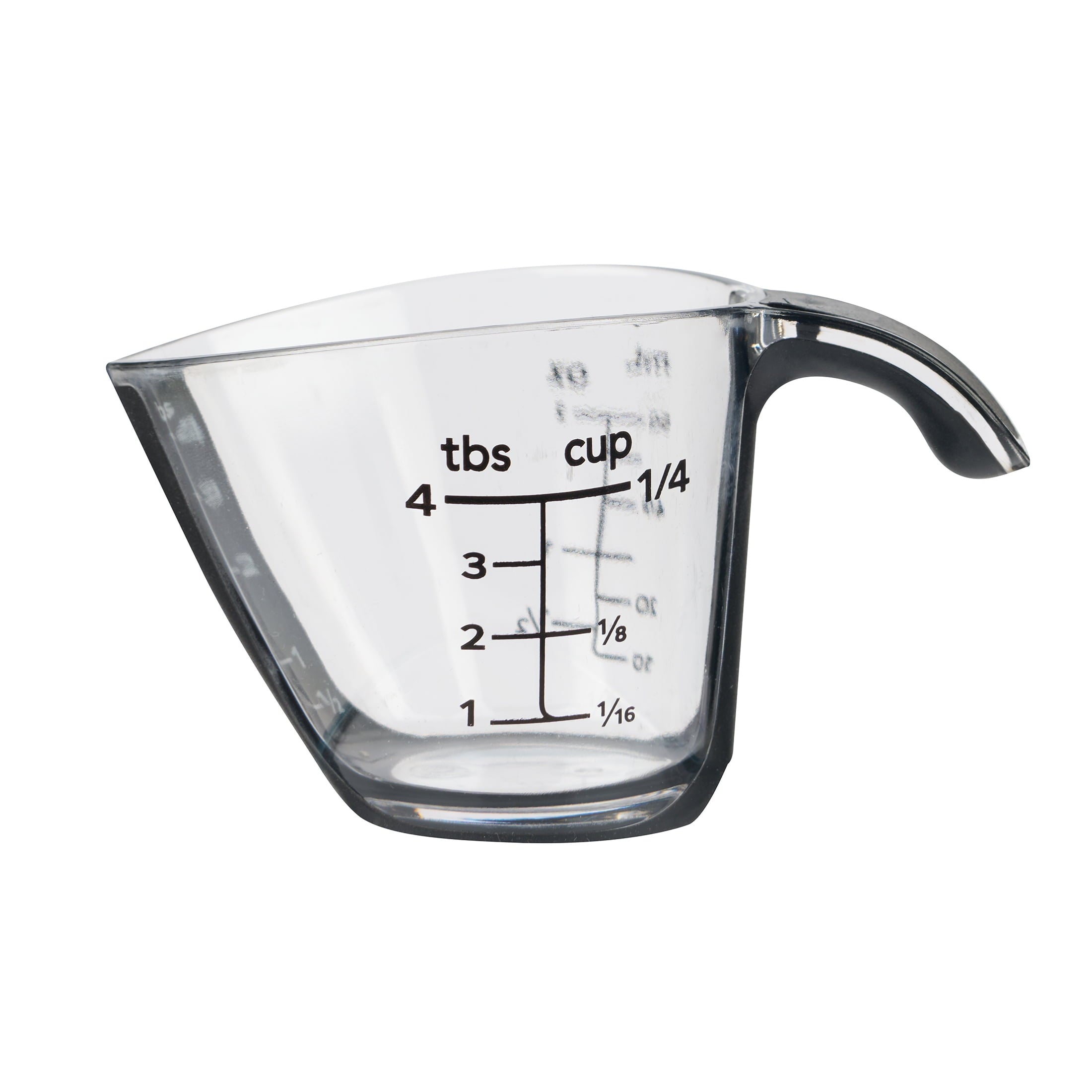Time-Saving 1/4C Plastic Mini Measuring Cup, Black/Transparent - Multi-Functional Manual Food Chopper & Slicer - Default Title