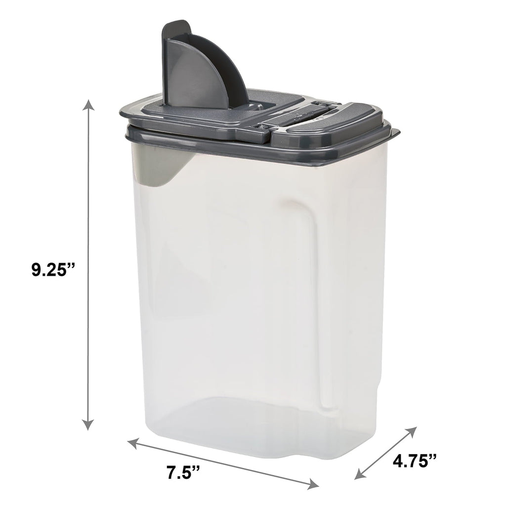 Whimsical Doughnut 3.5 QT Plastic Food Dispenser, Clear with Gray Lid (1 Each) 7.5" L x 3.75" W x 9.25" H, Designed to Help wi... - Deliciously Soft Cupcake Sensory Glob - Default Title