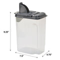 Whimsical Doughnut 3.5 QT Plastic Food Dispenser, Clear with Gray Lid (1 Each) 7.5" L x 3.75" W x 9.25" H, Designed to Help wi... - Deliciously Soft Cupcake Sensory Glob - Default Title