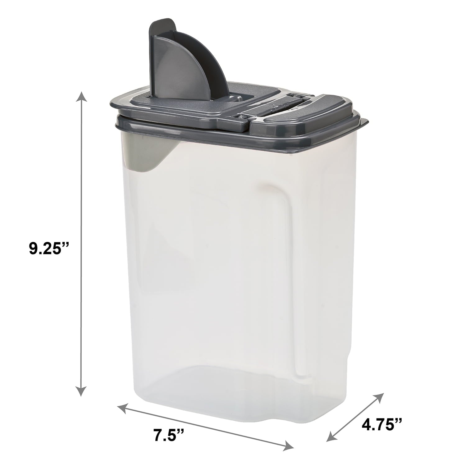 Whimsical Doughnut 3.5 QT Plastic Food Dispenser, Clear with Gray Lid (1 Each) 7.5" L x 3.75" W x 9.25" H, Designed to Help wi... - Deliciously Soft Cupcake Sensory Glob - Default Title