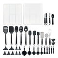 Durable Steel 36 Piece Kitchen Gadget Set with Kitchen Cooking Utensils, and Drawer Organizer, Black - Professional Kitchen Tool for Culinary Enthusiasts - Default Title