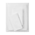 Wrinkle-Resistant 4-Piece 300 Thread Count White Cotton Blend Percale Bed Sheet Set, Queen - Breathable Egyptian Cotton Flat & Fitted Sheets - Default Title