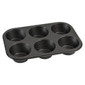 Time-Saving 6 Cup Jumbo Muffin Pan, Non-Stick Bakeware,3.4 inch Diameter Cups,Gray,Carbon Steel - Kitchen Gadget Tool for Quick Food Prep - Default Title