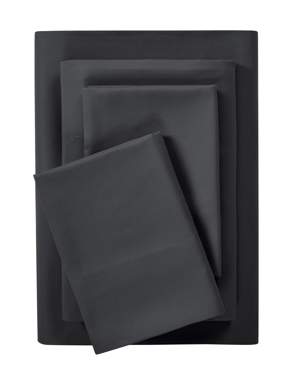 Premium Egyptian Cotton Microfiber Bed Sheet Set, Queen, Rich Black, 4 Piece - Breathable Egyptian Cotton Flat & Fitted Sheets - Default Title