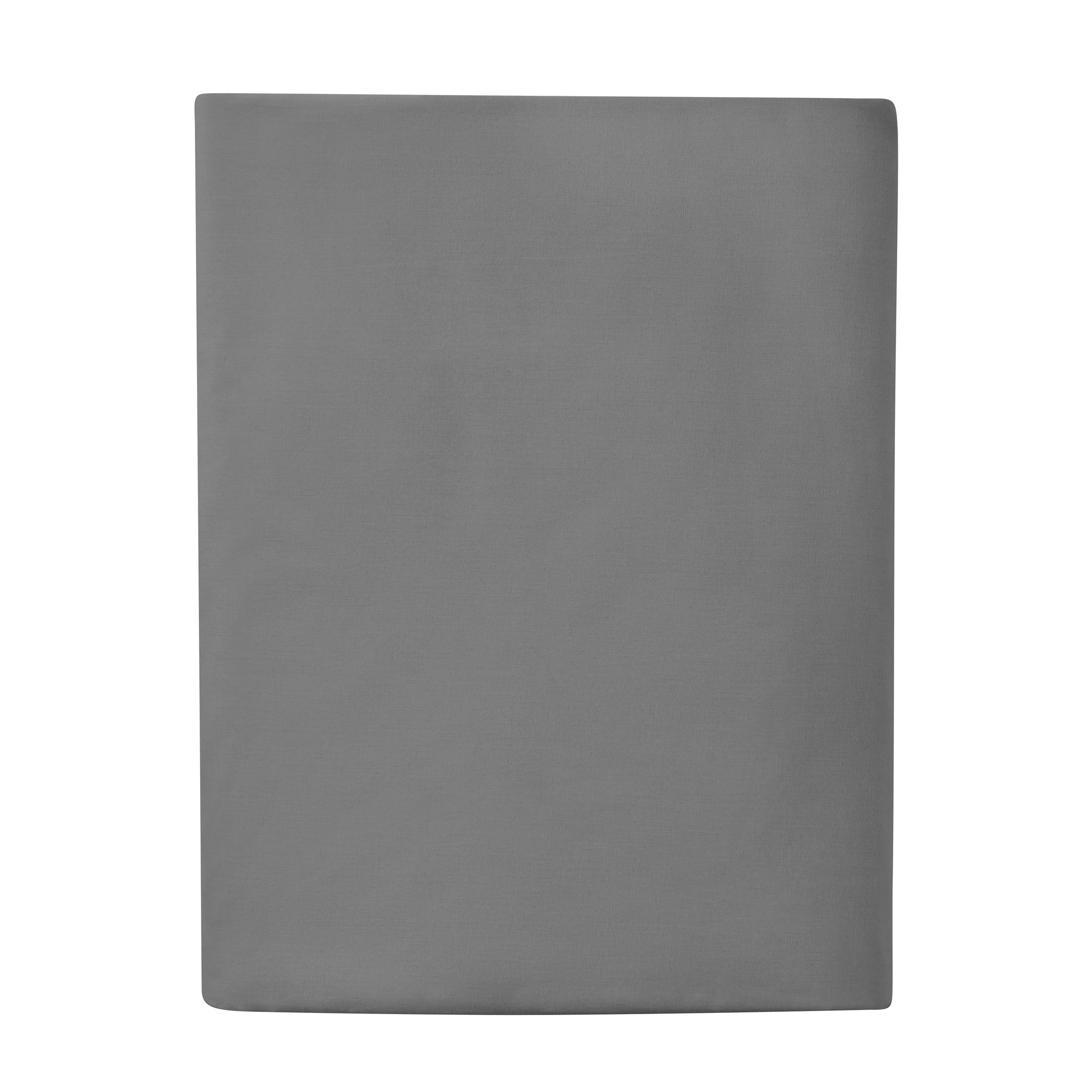 Wrinkle-Resistant Easy Care 300 Thread Count Solid Soothing-Gray CVC Cotton Blend Fitted Sheet, King (Adult) - Cooling Hotel Quality Bedding Sheets and Pillowcases - Default Title