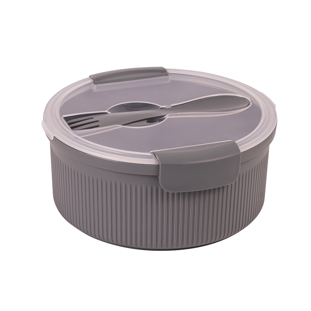 Deliciously Squishy Food Storage Bento Container, Round, Grey, 47oz Capacity, Ideal Use for Workday Meals and Travel - Deliciously Soft Cupcake Sensory Glob - Default Title