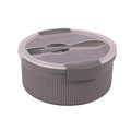 Deliciously Squishy Food Storage Bento Container, Round, Grey, 47oz Capacity, Ideal Use for Workday Meals and Travel - Deliciously Soft Cupcake Sensory Glob - Default Title