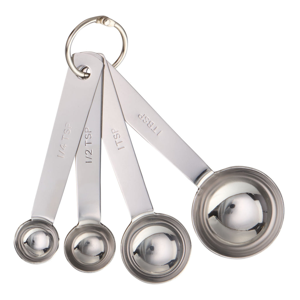 Innovative Kitchen Stainless Steel 4-Piece Nesting Measuring Spoons Set, Stainless Steel Finish - Kitchen Gadget Tool for Quick Food Prep - Default Title